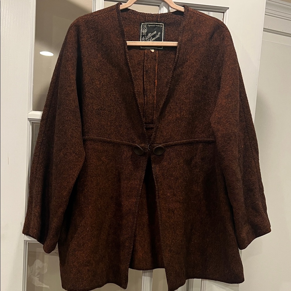 Chic Brown Women's Cape Coat Vintage Gorgeous